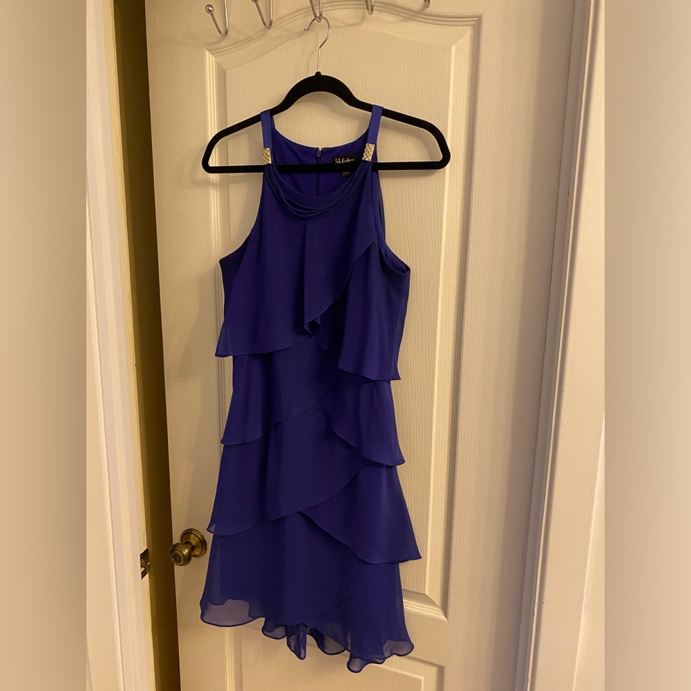 Purple blue casual dress